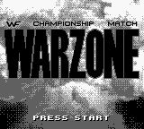 WWF War Zone title screen for GameBoy